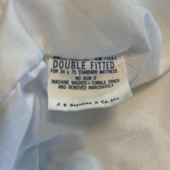 Vintage JP Stevens & Co Inc Double Fitted & Flat Floral Set Sheet - Picture 4 of 8